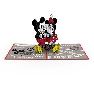 Disney's Mickey and Minnie In Love Pop-Up Card, NWT